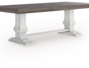Havalance Dining Table, White/Gray