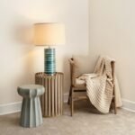 Home Accents Swirling Glass Casey Table Lamp, Turquoise