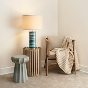 Home Accents Swirling Glass Casey Table Lamp, Turquoise