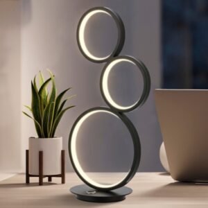 Juno 3-Light Table Lamp, Black