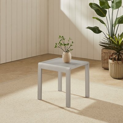 Linon Rosemary Outdoor Side Table, Gray
