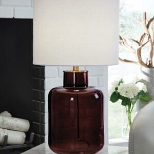 Mette Table Lamp, Brown/Gold Finish