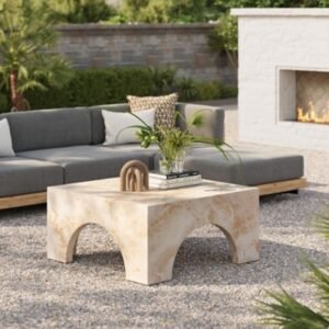 Modway Valen Outdoor Coffee Table, Honey