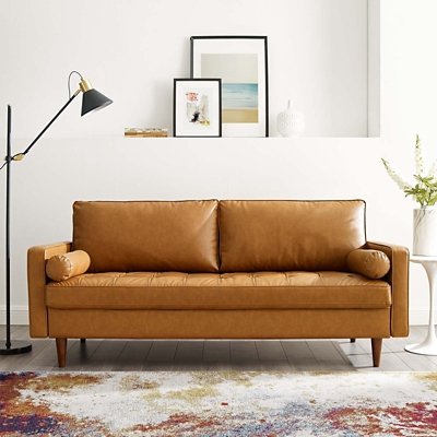 Modway Valour Sofa, Tan