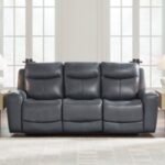 Momentum Moves Power Reclining Sofa Leather, Admiral