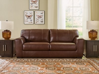 Mossano Leather Sofa Leather, Canyon