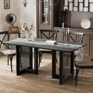 Neutypechic Ambience Rectangular Dining Table, Black