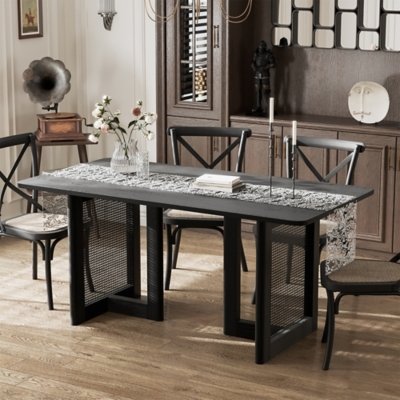 Neutypechic Ambience Rectangular Dining Table, Black