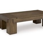 Rosswain Coffee Table with 2 End Tables, Warm Brown