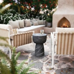 TOV Furniture Charra Side Table, Black