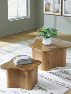 Abeford Accent Coffee Table (Set of 2), Brown