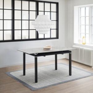 Armen Living Giana Extendable Dining Table, Gray