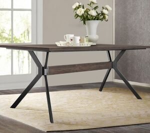 Armen Living Nevada Dining Table, Smoke