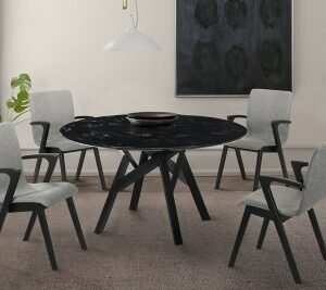 Armen Living Venus Dining Table, Black