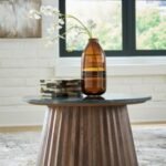 Ceilby Accent Coffee Table, Black/Brown