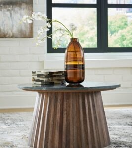 Ceilby Accent Coffee Table, Black/Brown