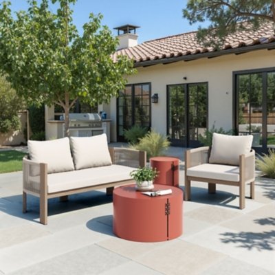 Erika Home Bayu Outdoor Coffee Table, Brown