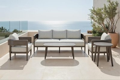 Erika Home Foret Outdoor Coffee Table, Brown