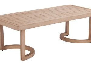 Erika Home Leto Outdoor Coffee Table, Brown