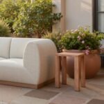 Erika Home Regels Outdoor Side Table, Natural