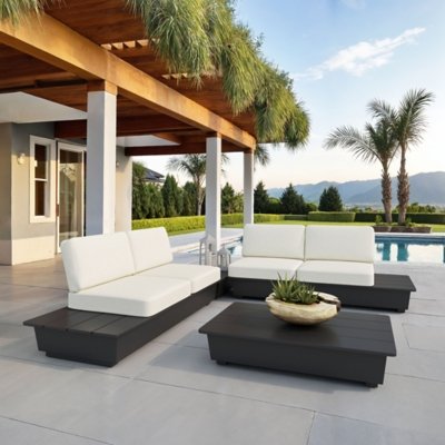 Erika Home Tien Outdoor Coffee Table, Black