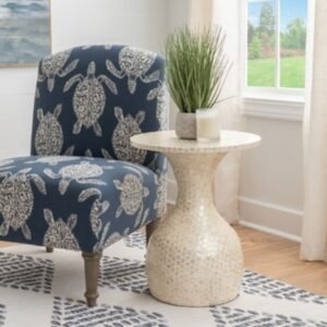 Linon Side Table, Cream