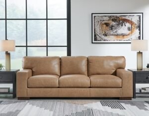 Lombardia Leather Sofa Leather, Tumbleweed