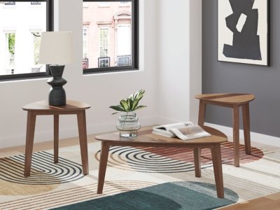 Lyncott Table (Set of 3), Brown