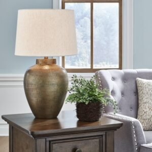 Madney Table Lamp, Antique Gold Finish