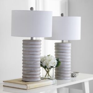 Safavieh Table Lamp (Set of 2), White Wash
