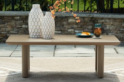 Serene Bay Outdoor Coffee Table, Dark Brown