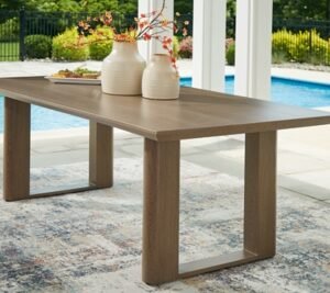 Serene Bay Outdoor Dining Table, Dark Brown