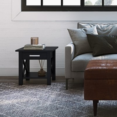 Simpli Home Kitchener End Table, Black