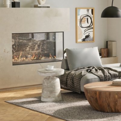 Simpli Home Robbie Accent Table, Distressed White Wash