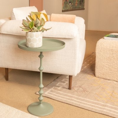 Storied Home Sculptural Silhouett Accent Table, Sage Green