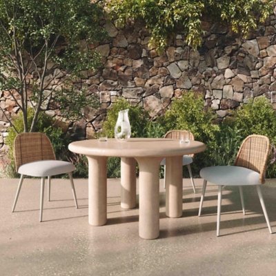 TOV Furniture Barbara Dining Table, Cream