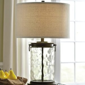 Tailynn Table Lamp, Clear/Bronze Finish