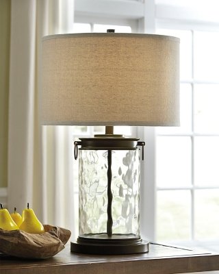 Tailynn Table Lamp, Clear/Bronze Finish