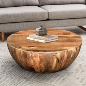 The Urban Port Round Coffee Table, Brown
