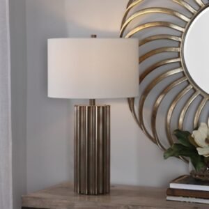 Uttermost Khalio Gun Metal Table Lamp, Silver
