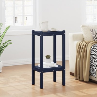 Westin Furniture Otto Outdoor Two Shelf Side Table, Navy Blue