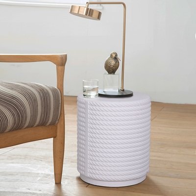 Afterglow Outdoor Accent Table, White