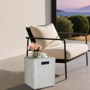 Afterglow Outdoor Square Side Table, Gray