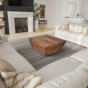 Benzara Handcrafted Coffee Table, Brown