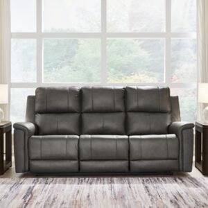Beryton Dual Power Leather Reclining Sofa Leather, Anchor