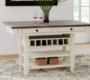 Bolanburg Counter Height Dining Table with Drawers, Two-tone, Wood