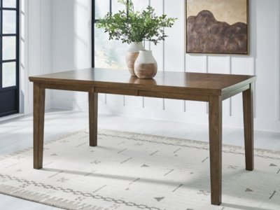 Broxtyn Counter Height 60"-78" Extendable Dining Table, Light Brown, Wood