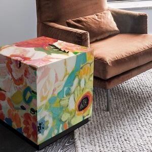 Empire Art Direct Secret Garden End Table, Multi