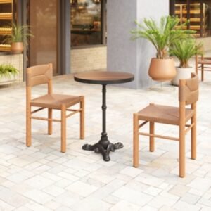 Erika Home Outdoor Dining Table, Walnut