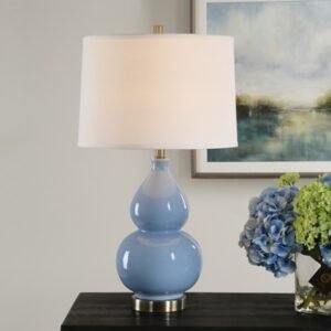 Exalted Living Illuminate Table Lamp, Light Blue